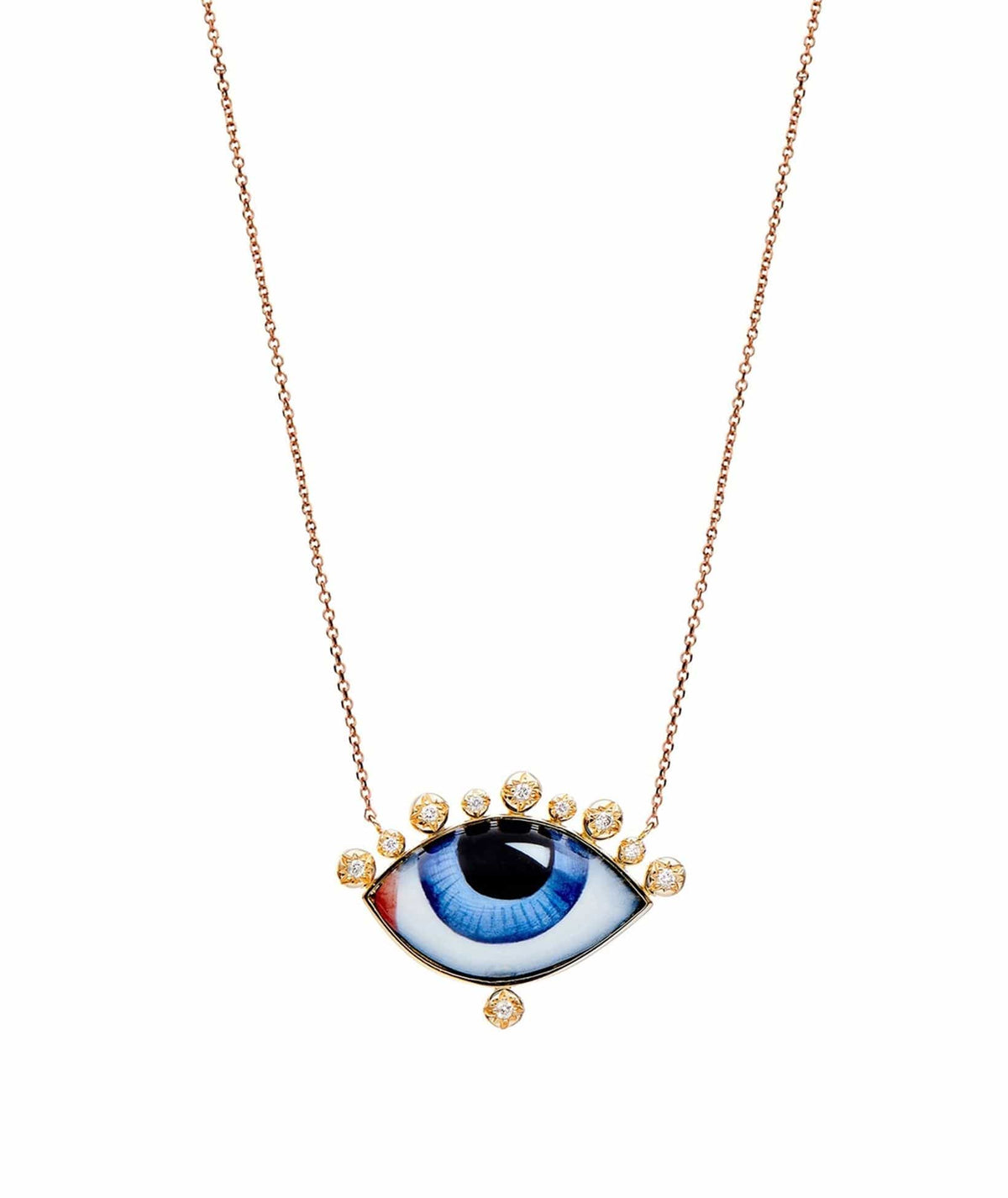 Lito | Rose Gold Russe Grand Bleu Diamond Necklace Lito