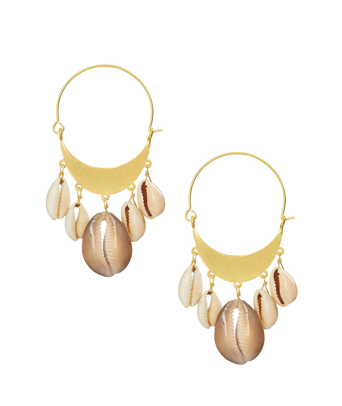 Antonia Karra | Ahoy Shells earrings - gold-plated silver