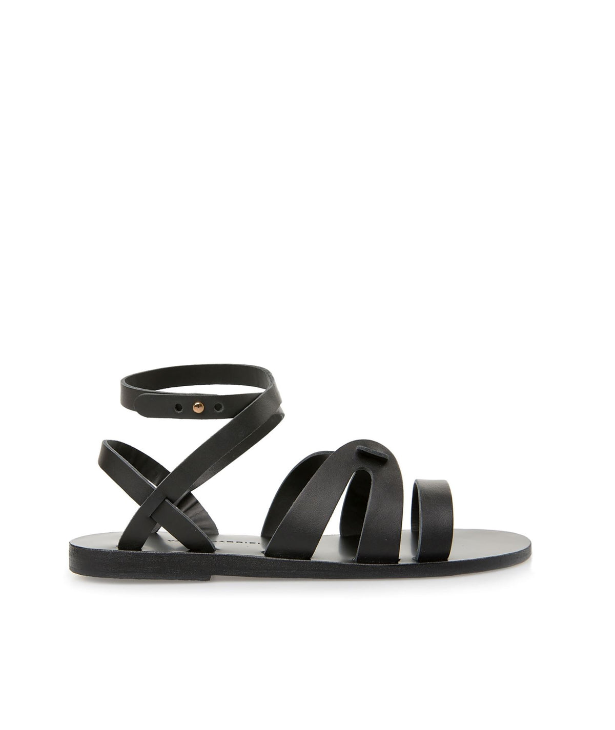 Valia Gabriel | Black leather Avalon sandals
