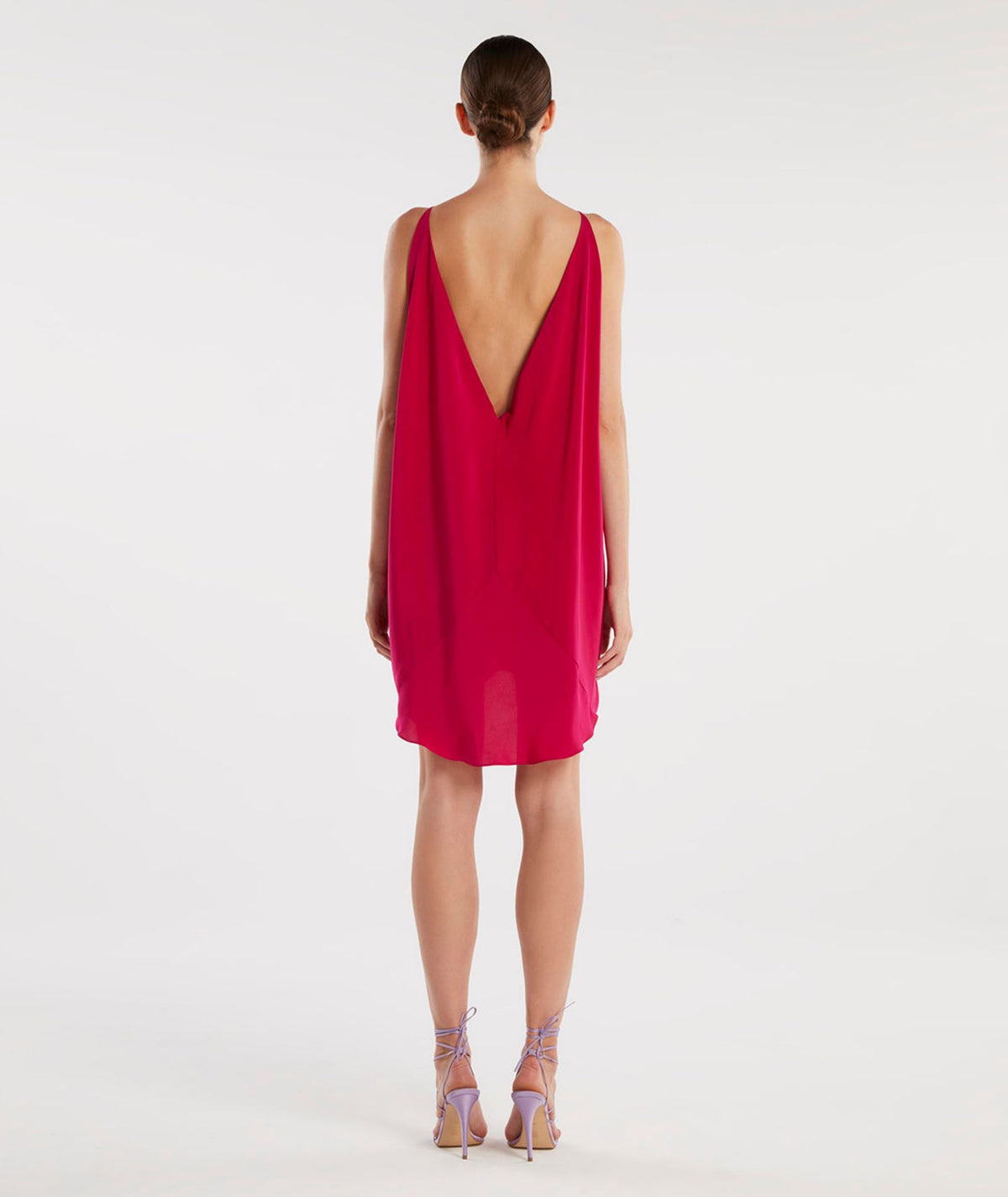 Angelos Bratis | Fuchsia silk Oceanis dress