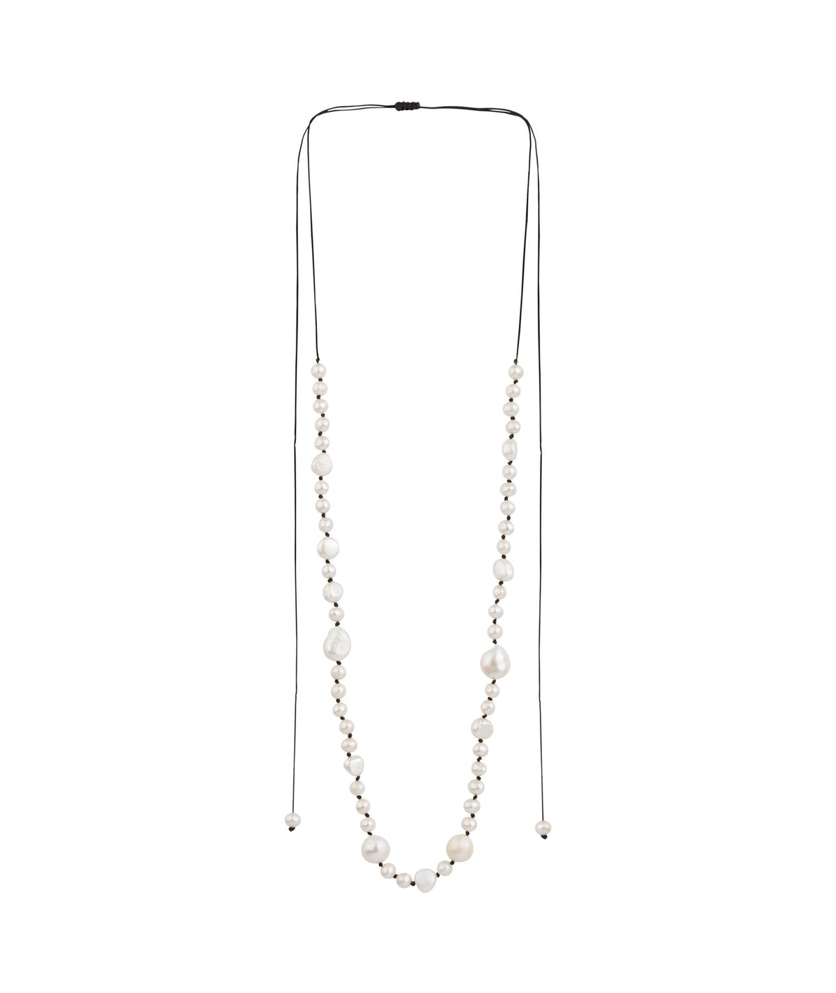 Antonia Karra | Left Bank pearl necklace - black cord
