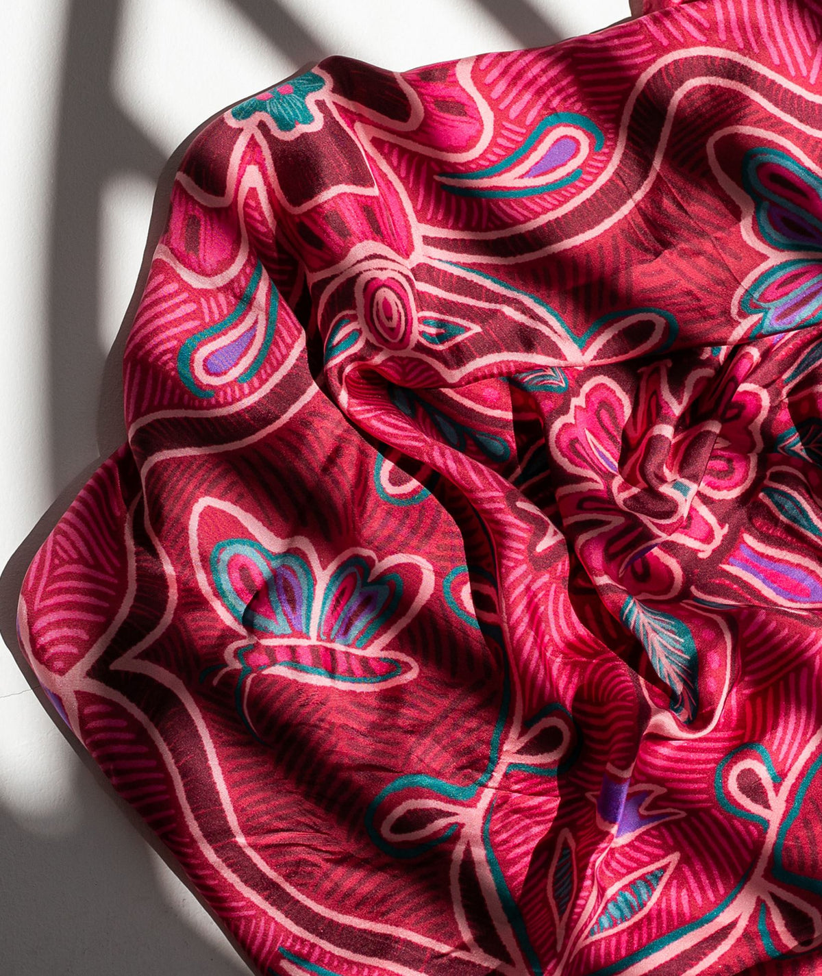 Zografos | Magenta silk Rhodes scarf