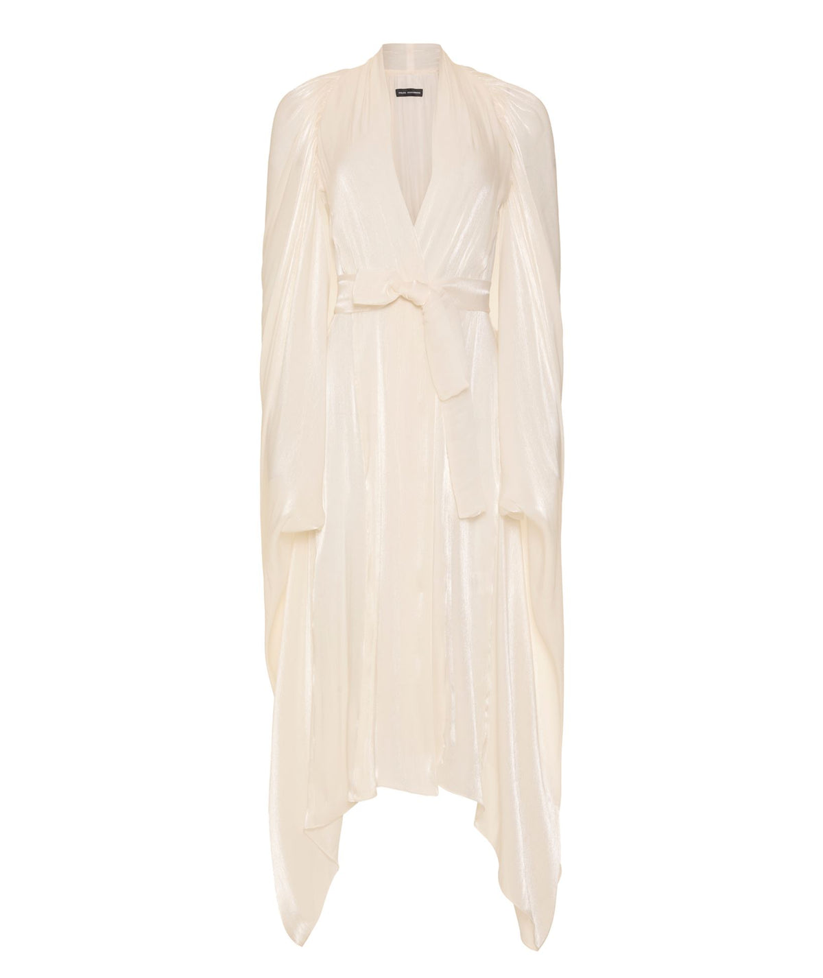 Stelios Koudounaris | White draped belted long tunic