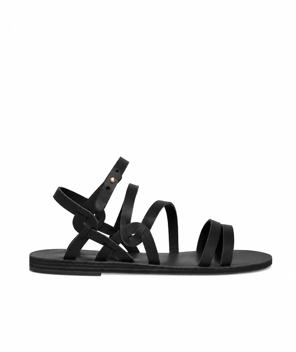 Valia Gabriel | Black leather Kalani sandals