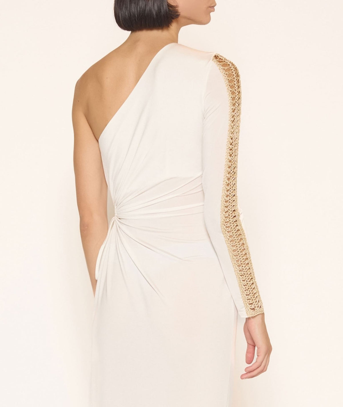 Sadh | White jersey one shoulde cut out Adya maxi dress