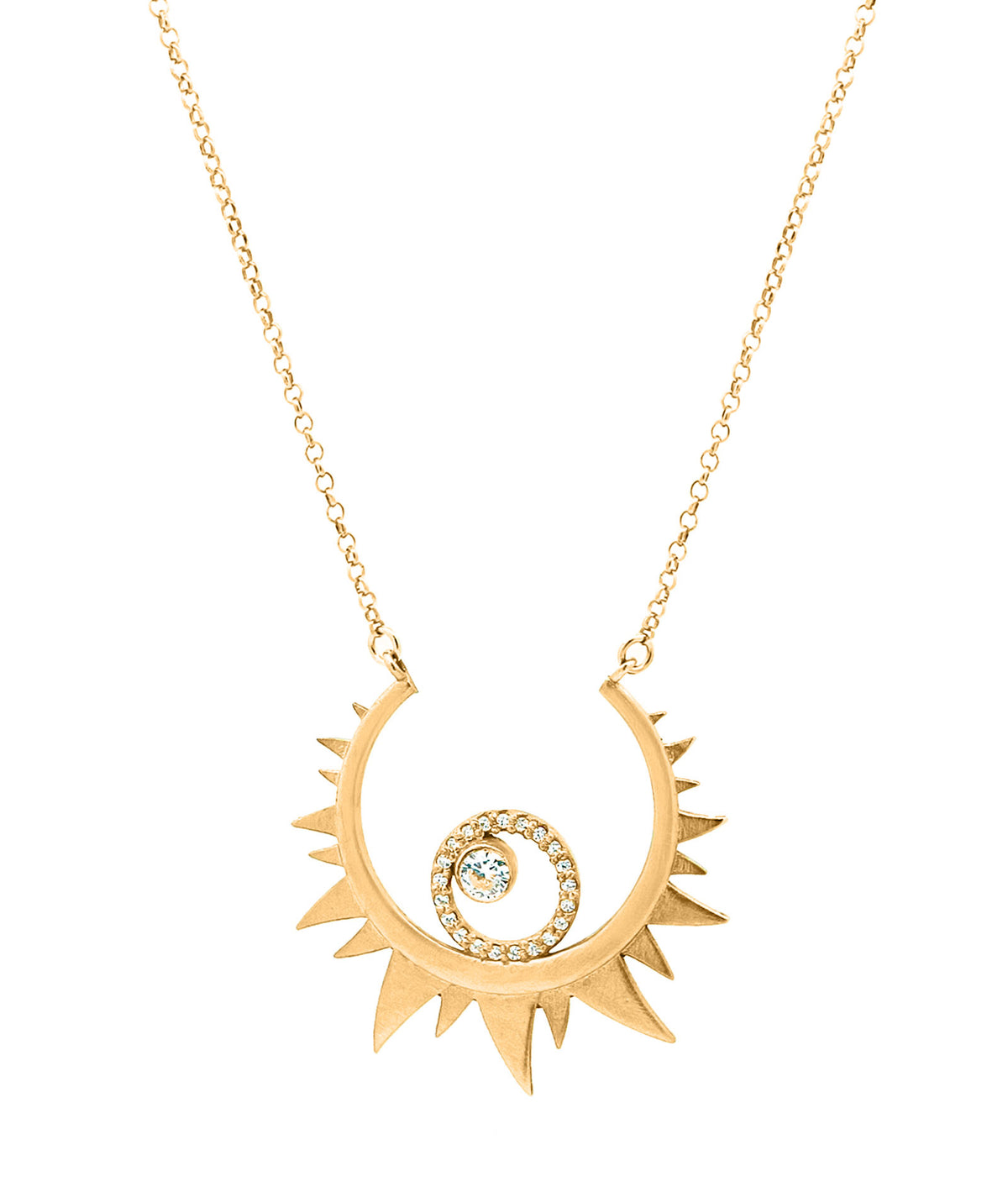 Antonia Karra | Sol Gold-plated Silver Zircon Chain Necklace