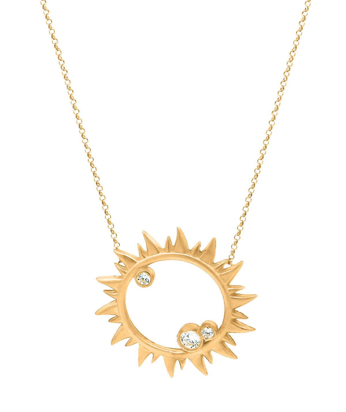 Antonia Karra | Helios Gold-plated Silver Zircon Chain Necklace