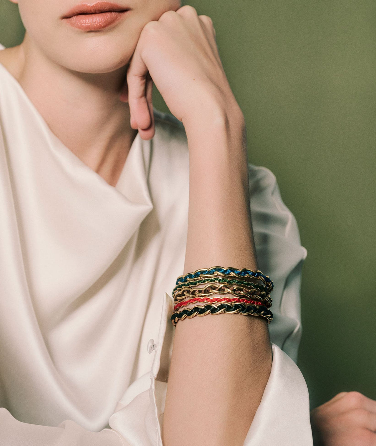 Katerina Makriyianni | Sis small silk bracelet - red