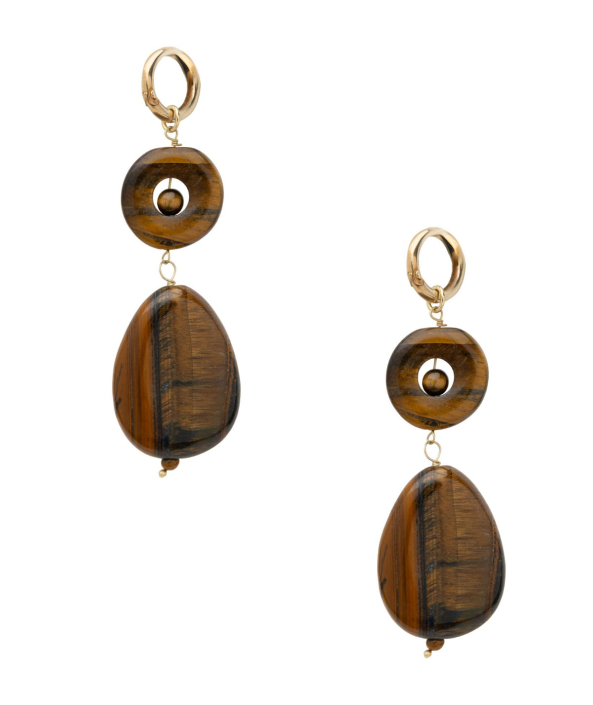 Antonia Karra | Double drop earrings - eye of the tiger