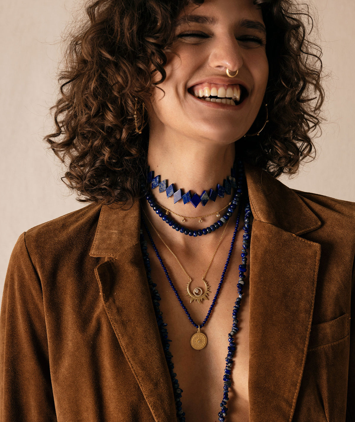 Antonia Karra | Mira coin necklace - lapis