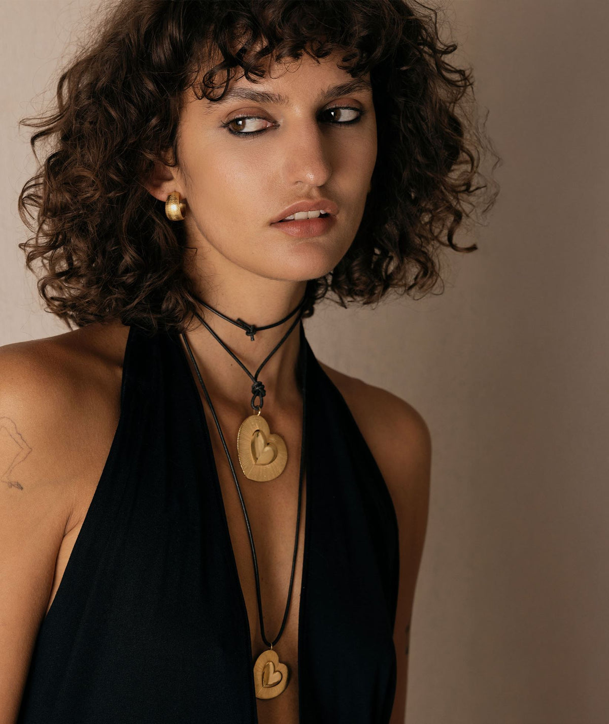 Antonia Karra | Pothos Large necklace - silver with leather cord