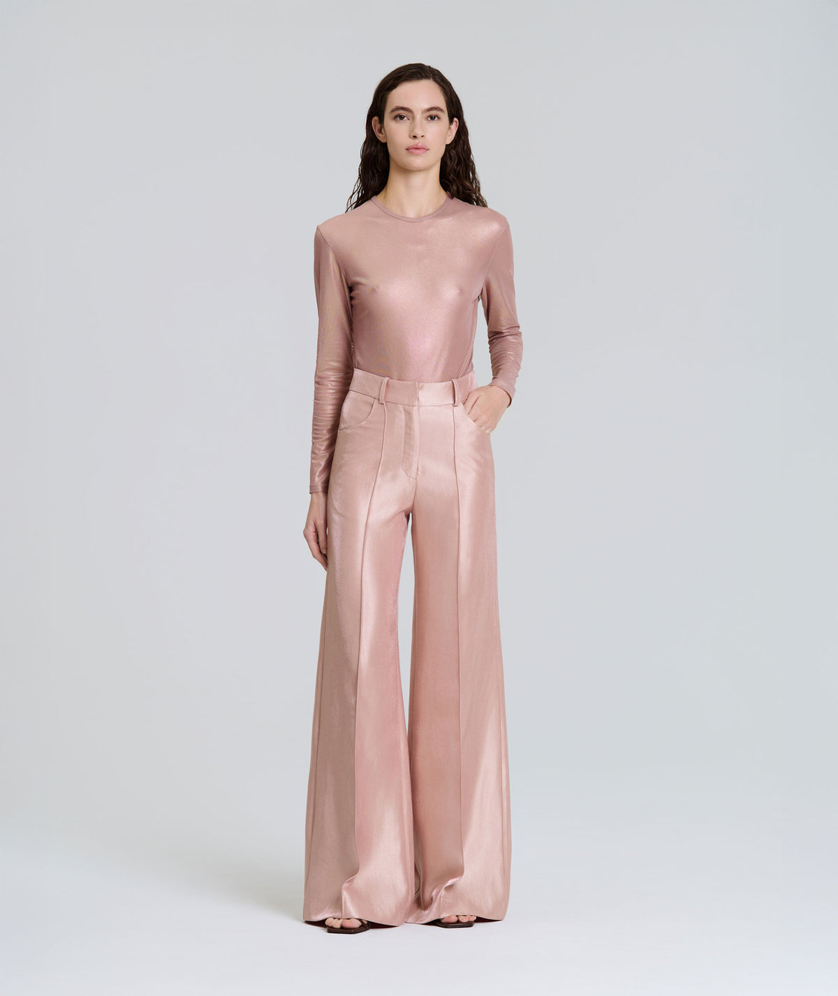 Stelios Koudounaris | Beige high-waisted flared pants