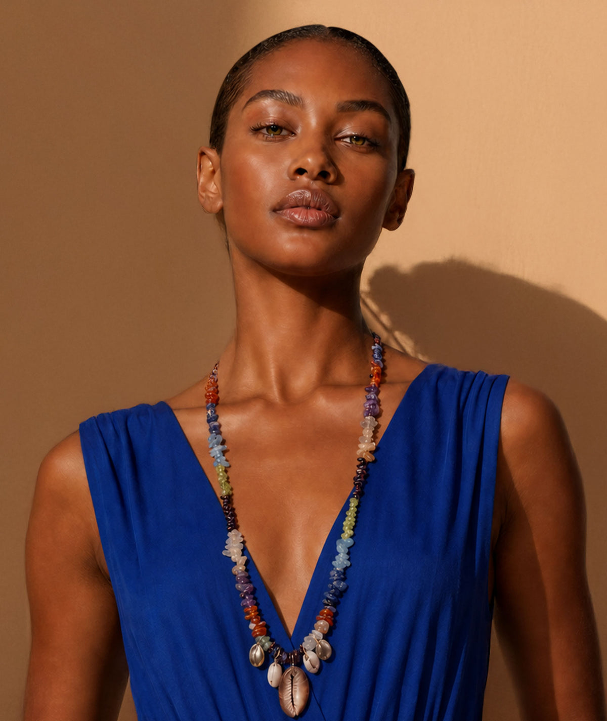Antonia Karra | Tropical necklace - multicolor quartz stones and shells