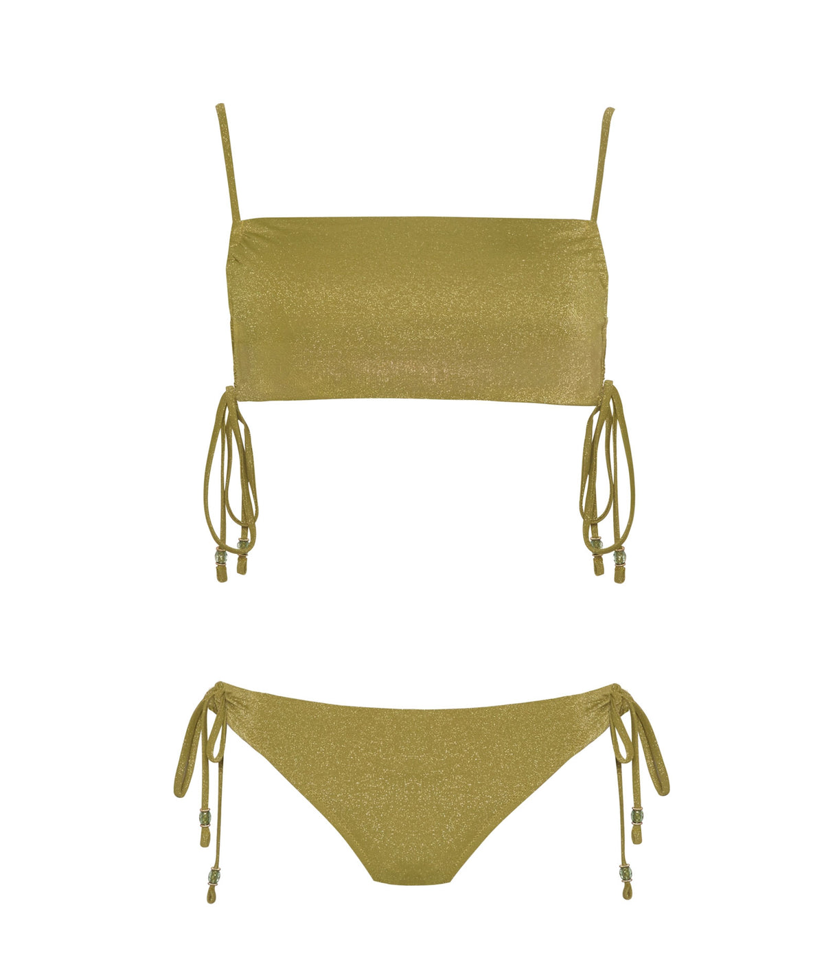 Lida | Olive lurex bikini