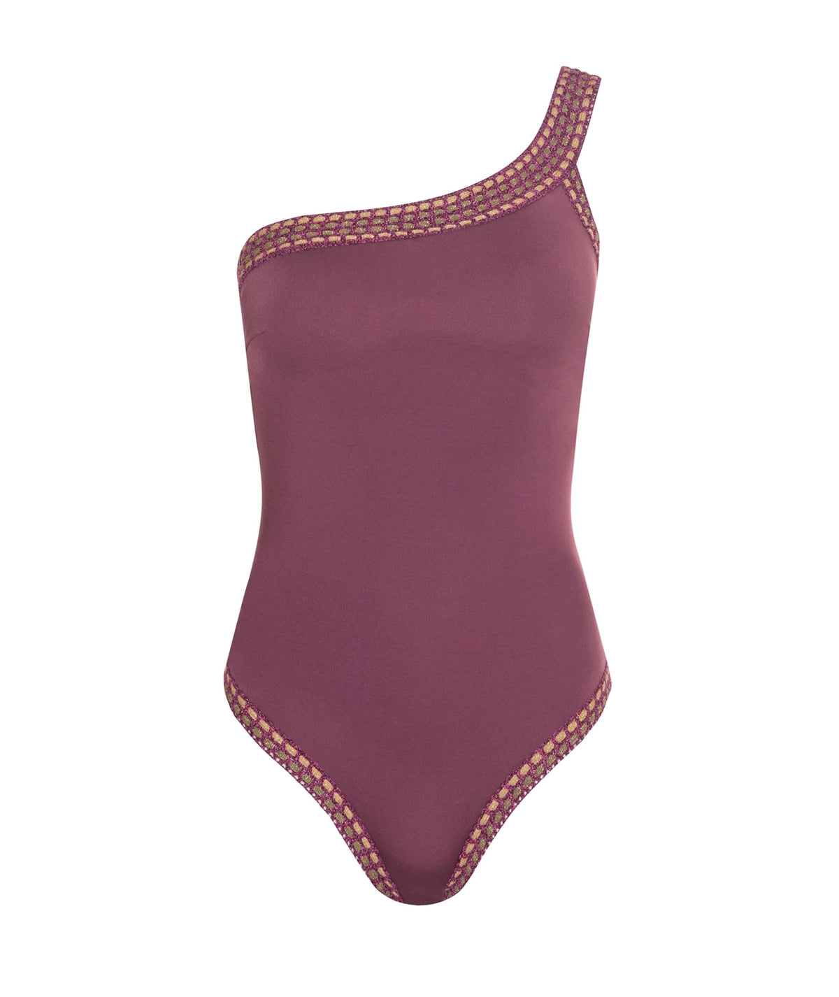 Lida | Purple crochet one-shoulder swimsuit