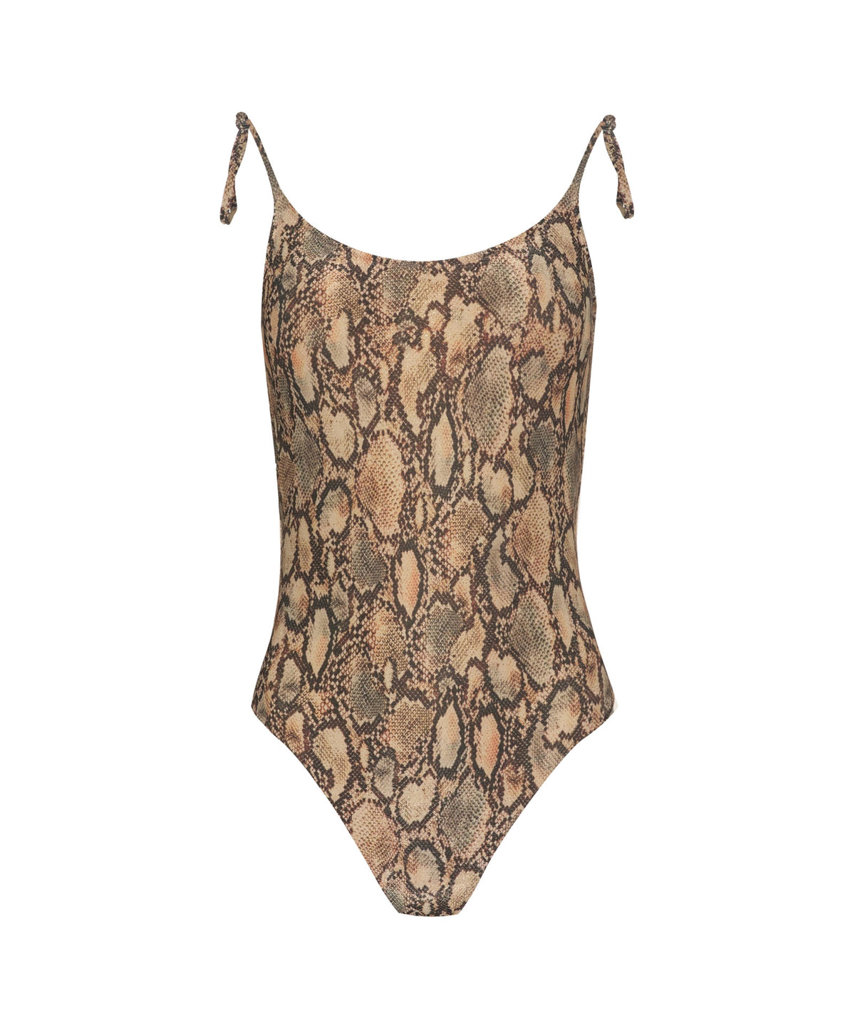 Lida | Beige lurex printed swimsuit