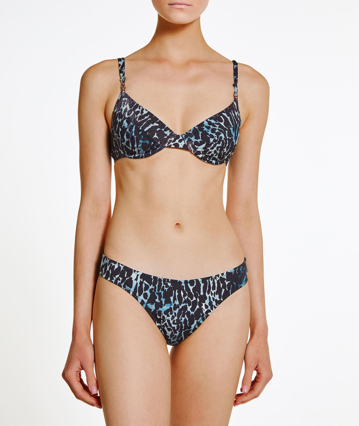 Lida | Blue leopard wired bikini