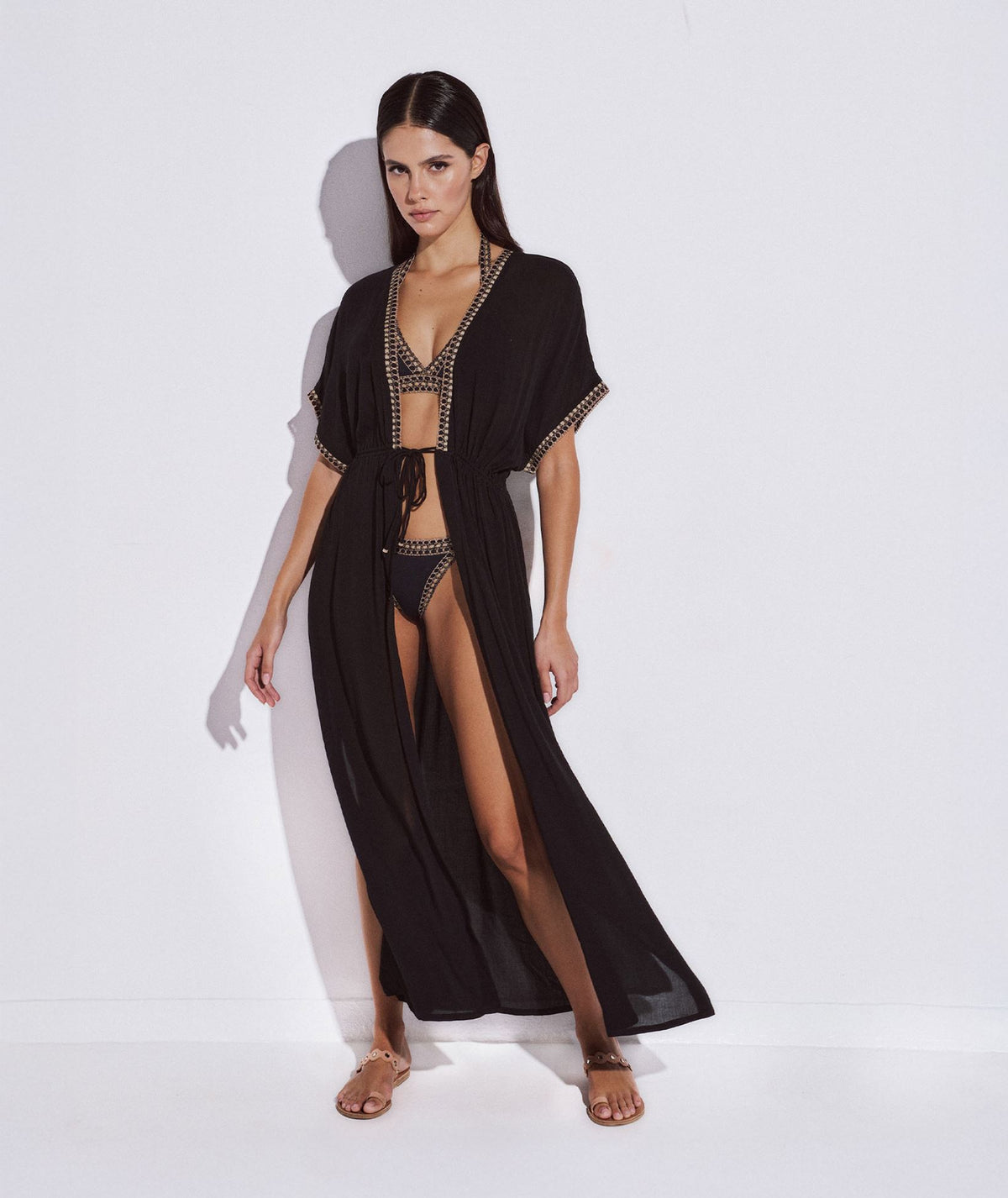 Lida | Black belted long tunic