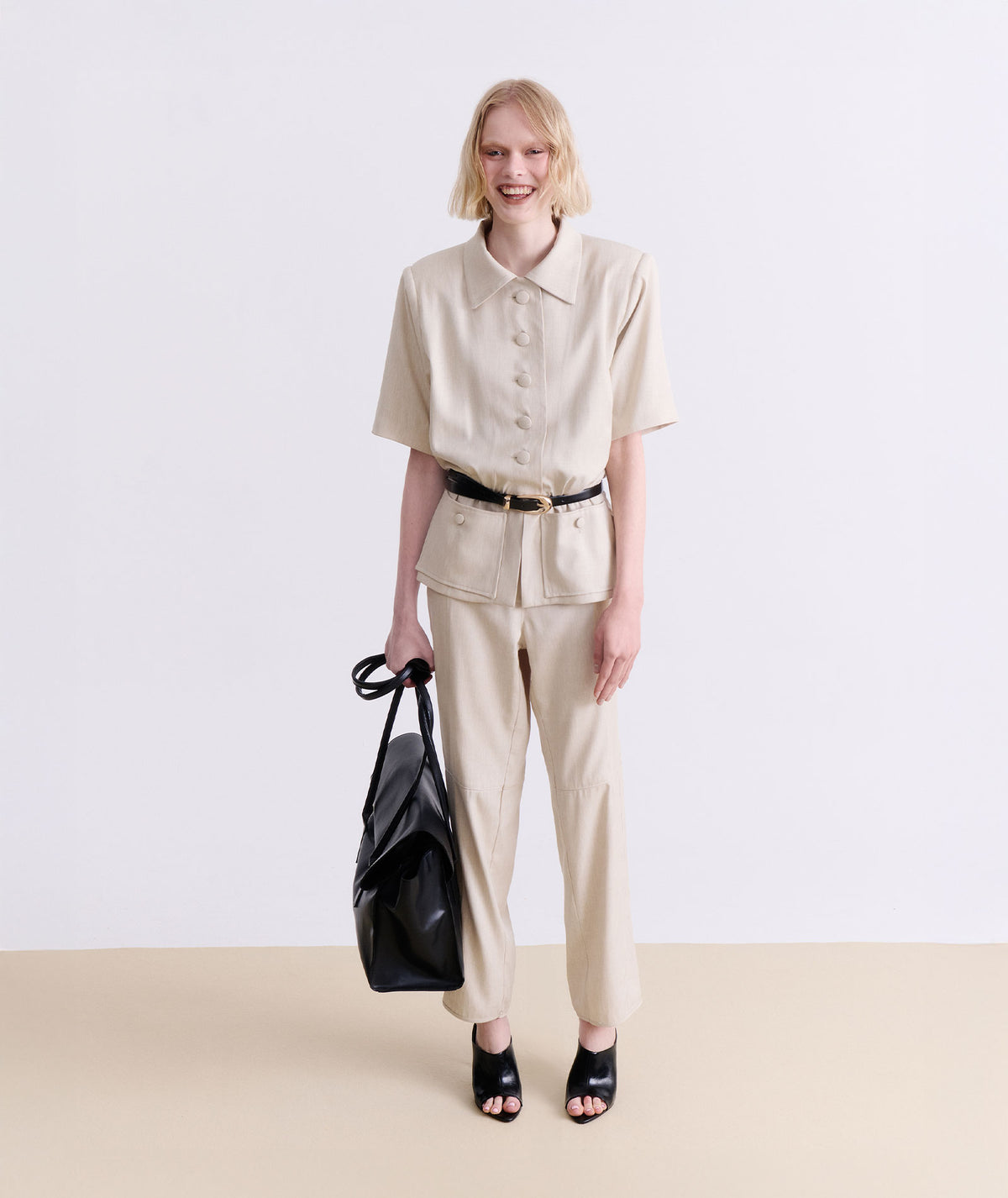 Vassia Kostara | Beige tailored pants