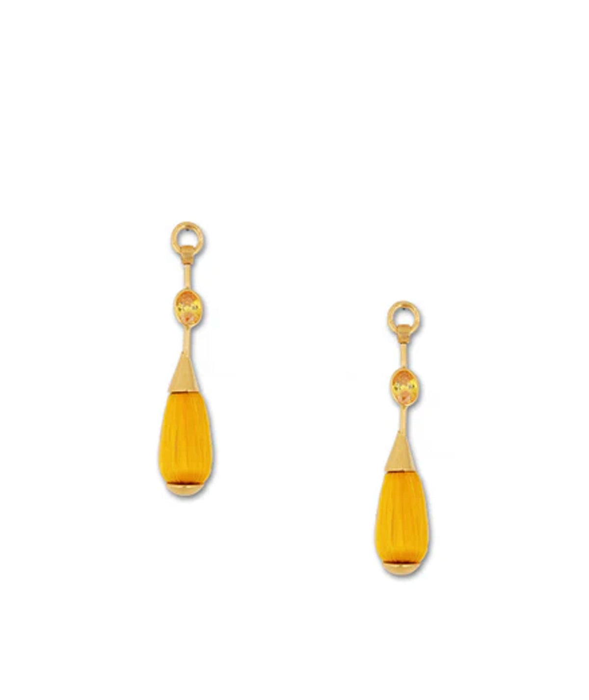 Katerina Makriyianni | Lume silk earrings - yellow