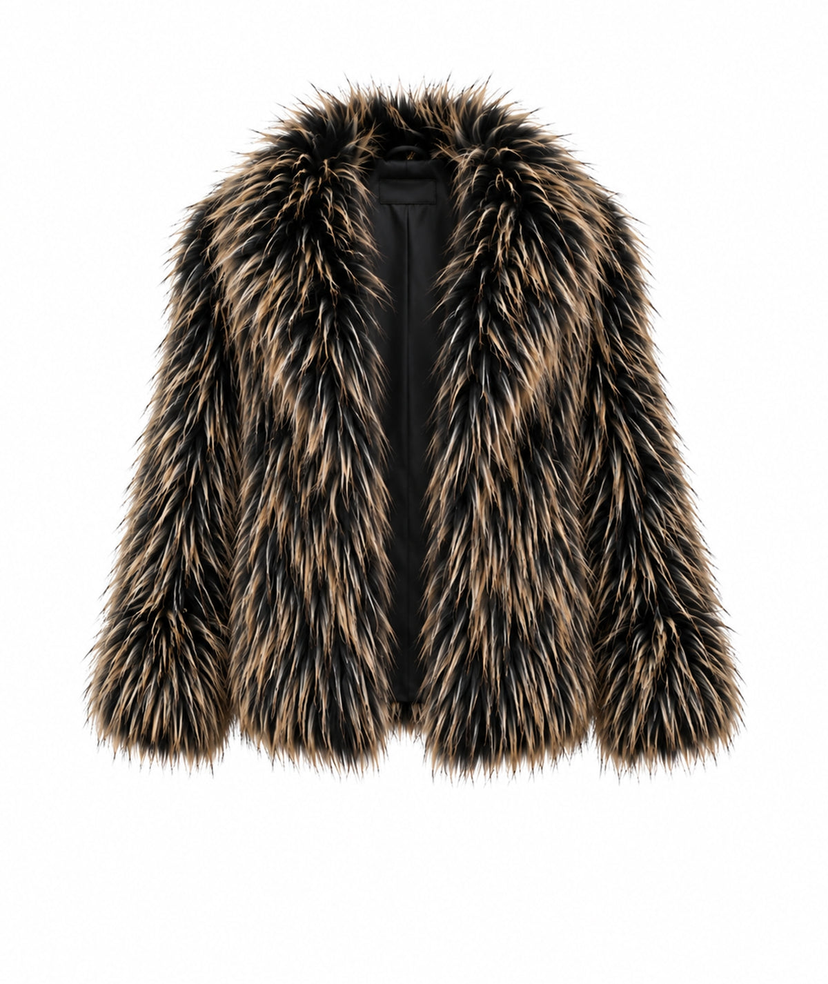 Lace | Black beige faux fur Isabeau jacket