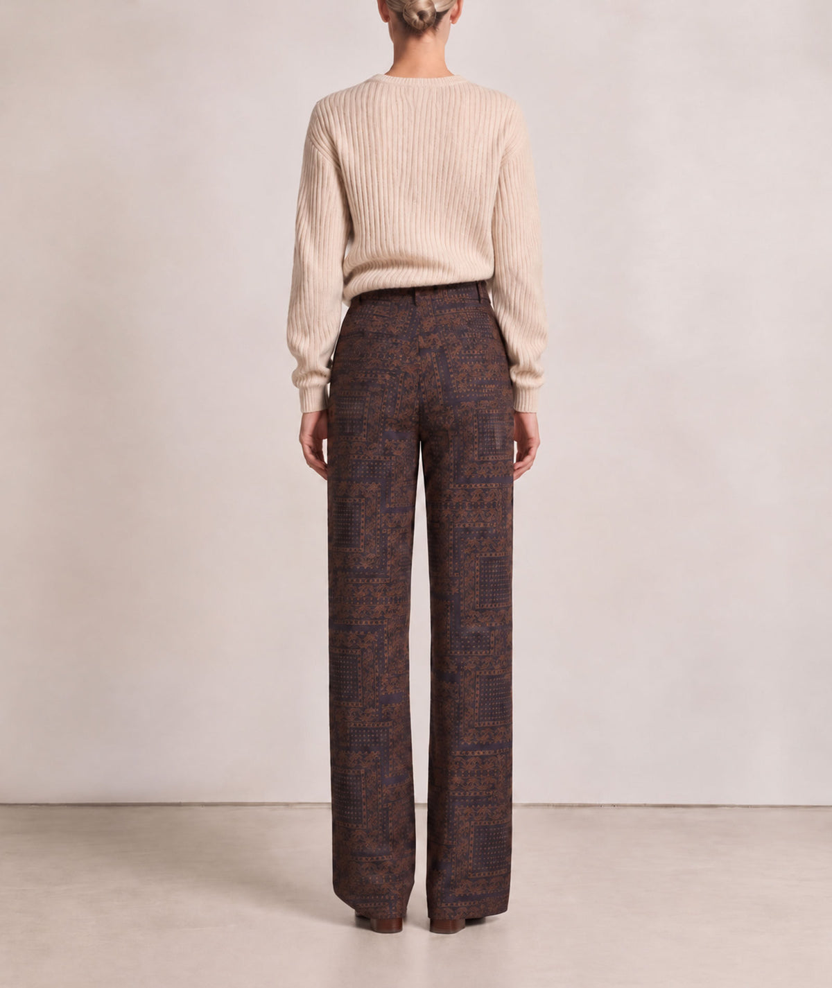 Tailor Made | Off-white rib-knitted sweater