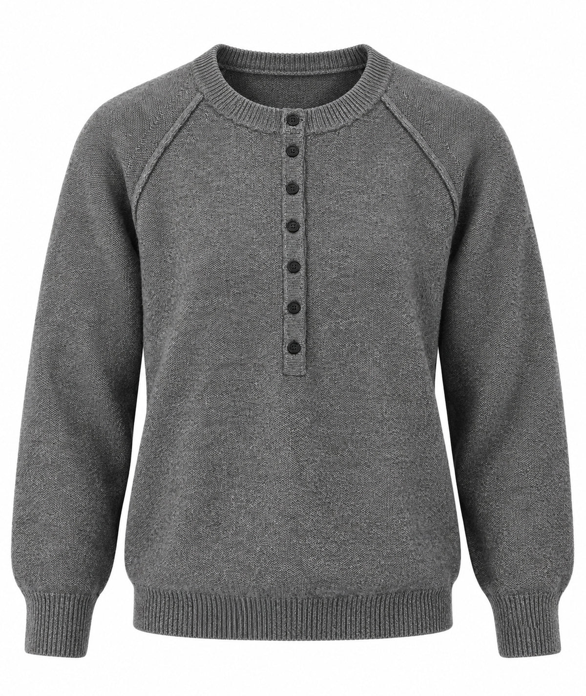 Tailor Made | Grey knitted buttoned sweater