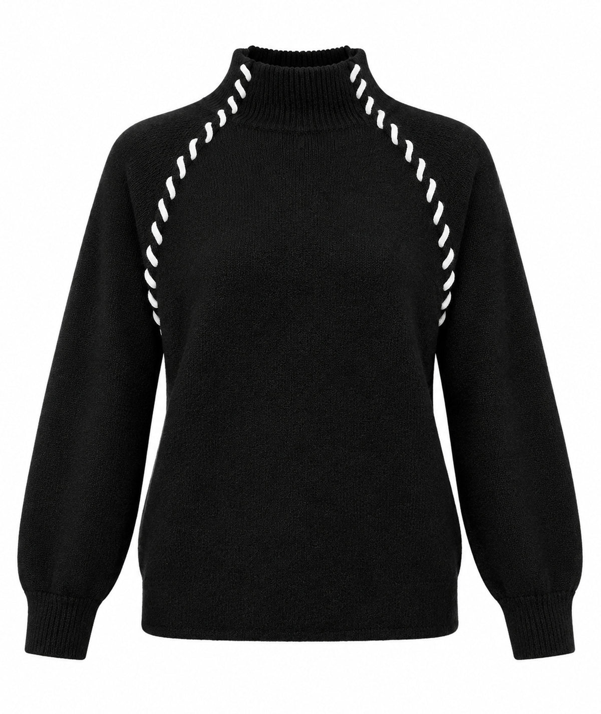 Tailor Made | Black knitted turtleneck sweater