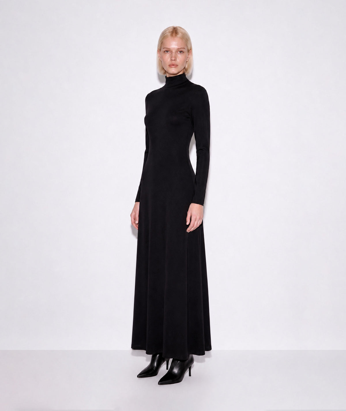 Mallory The Label | Black open-back high-neck Freya maxi dress