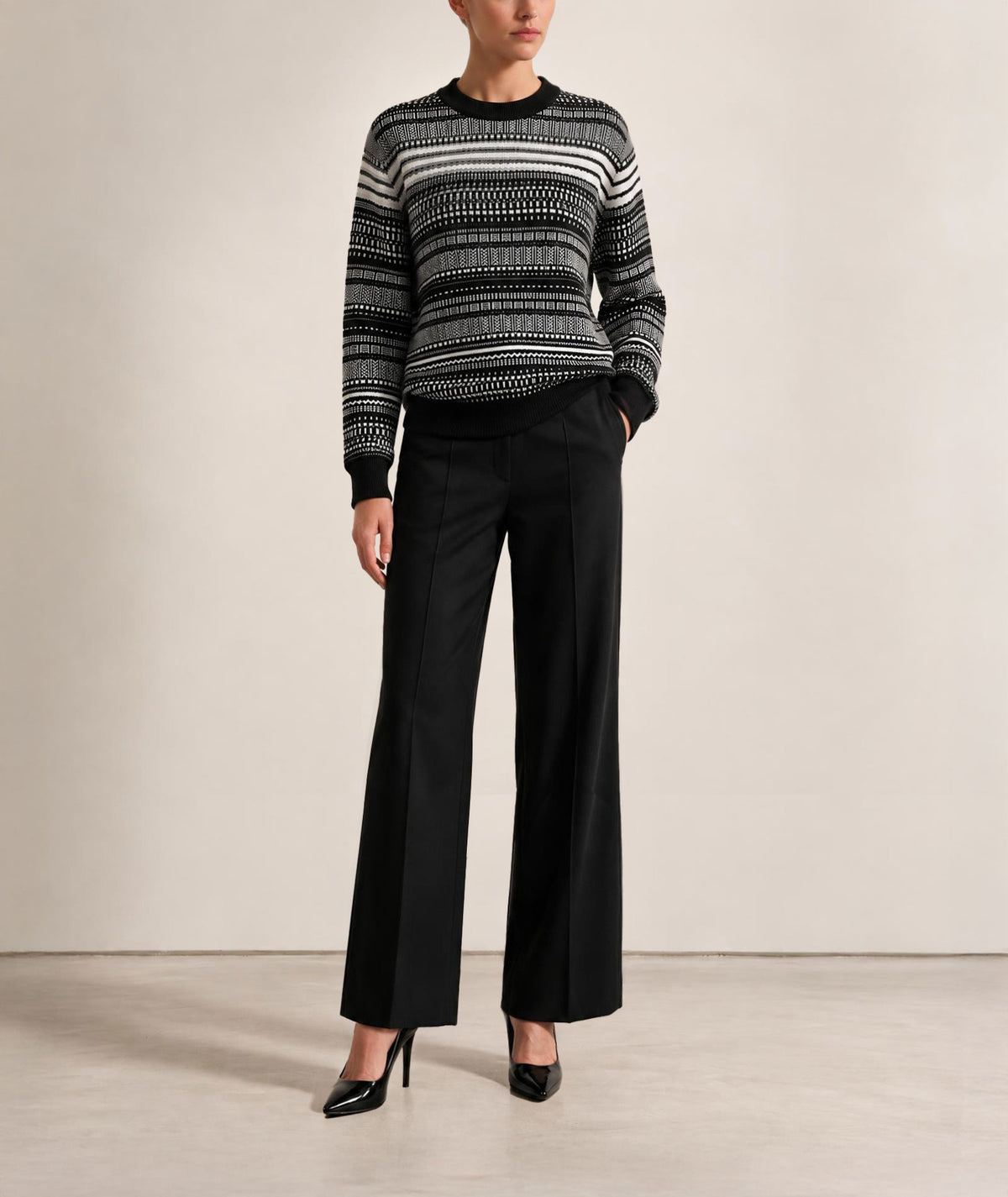 Mallory The Label | Off-white knitted mock-neck Dove asymmetric top