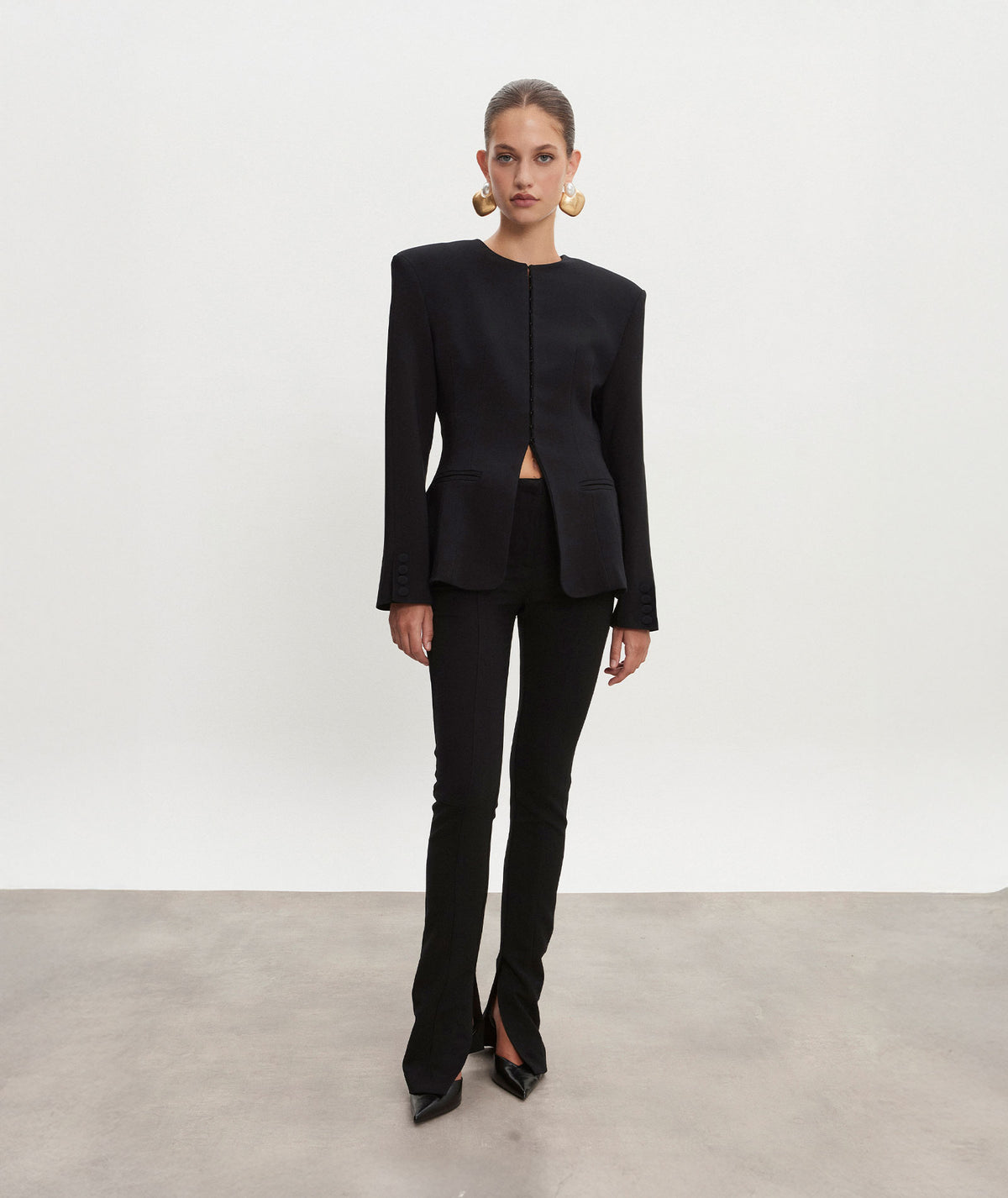 Nadia Rapti | Black Hourglass blazer