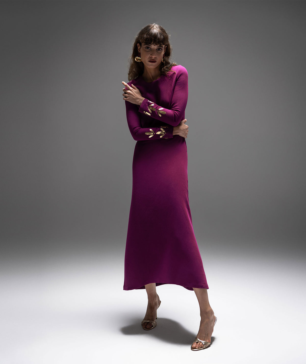 Themis Z | Burgundy Aurea midi dress