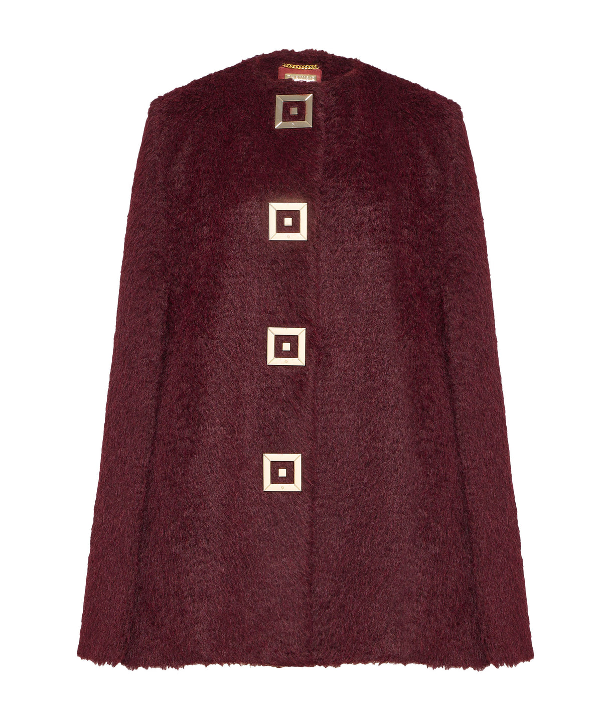Themis Z | Burgundy faux-fur Infinity cape
