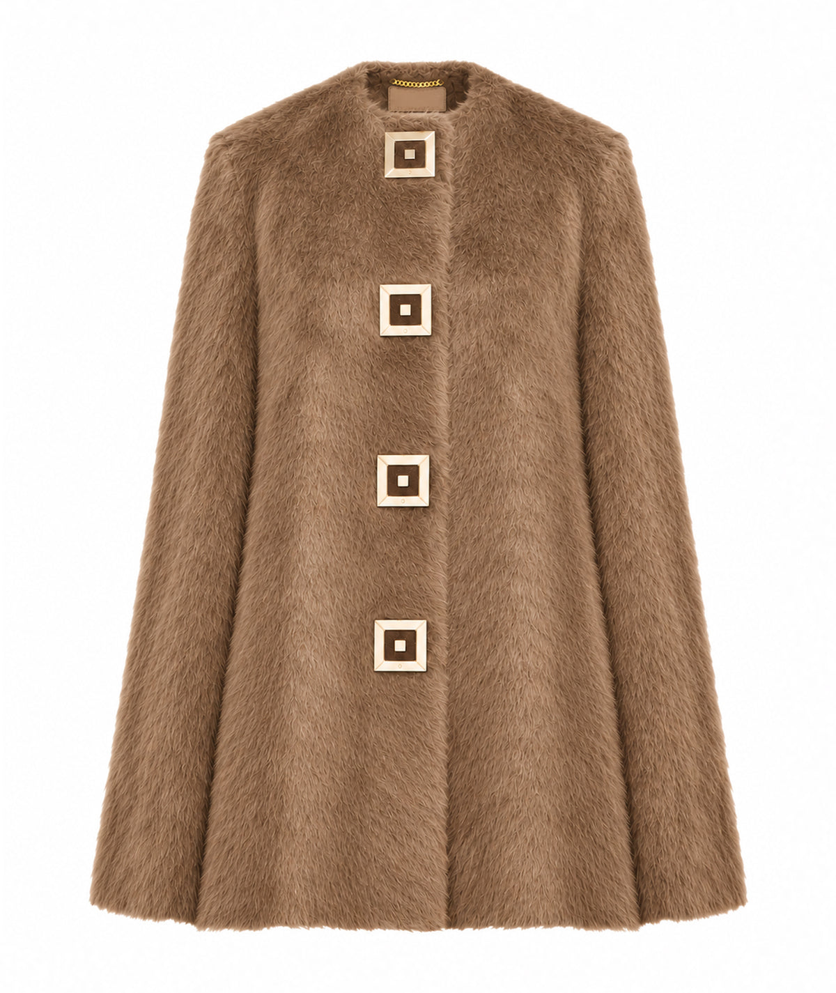 Themis Z | Brown faux-fur Infinity cape