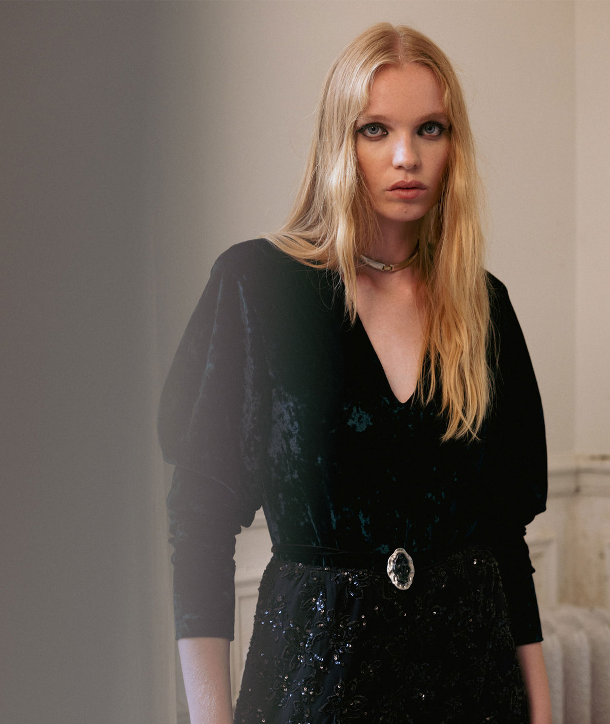 Nidodileda | Green velvet Rodie bodysuit