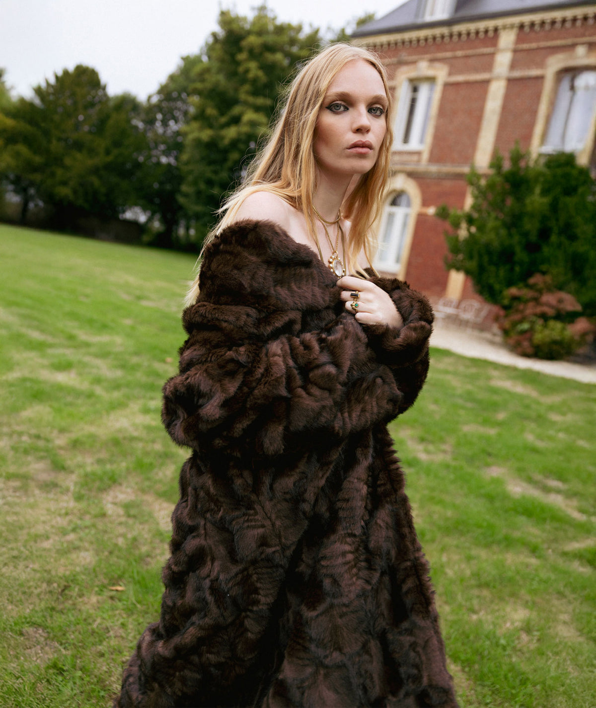 Nidodileda | Brown faux-fur Rei coat