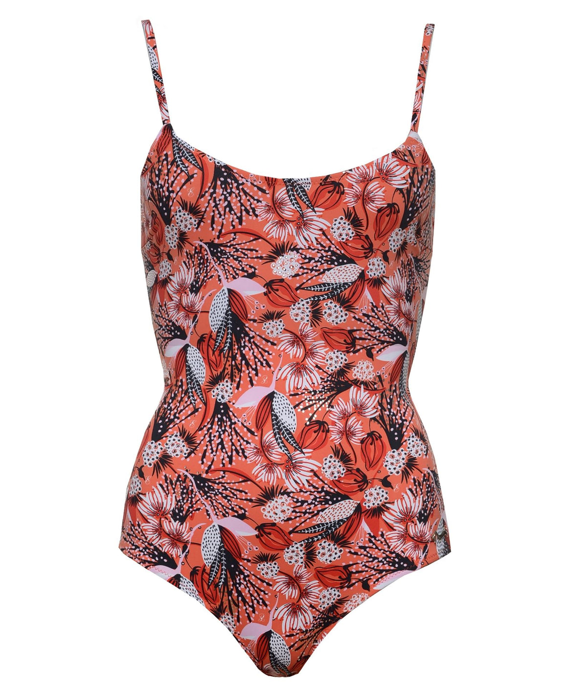 Emmanuela Swimwear | Orange floral Amy swimsuit