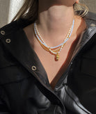 Hermina Athens | Tyche Gold plated Silver Necklace - Pearl