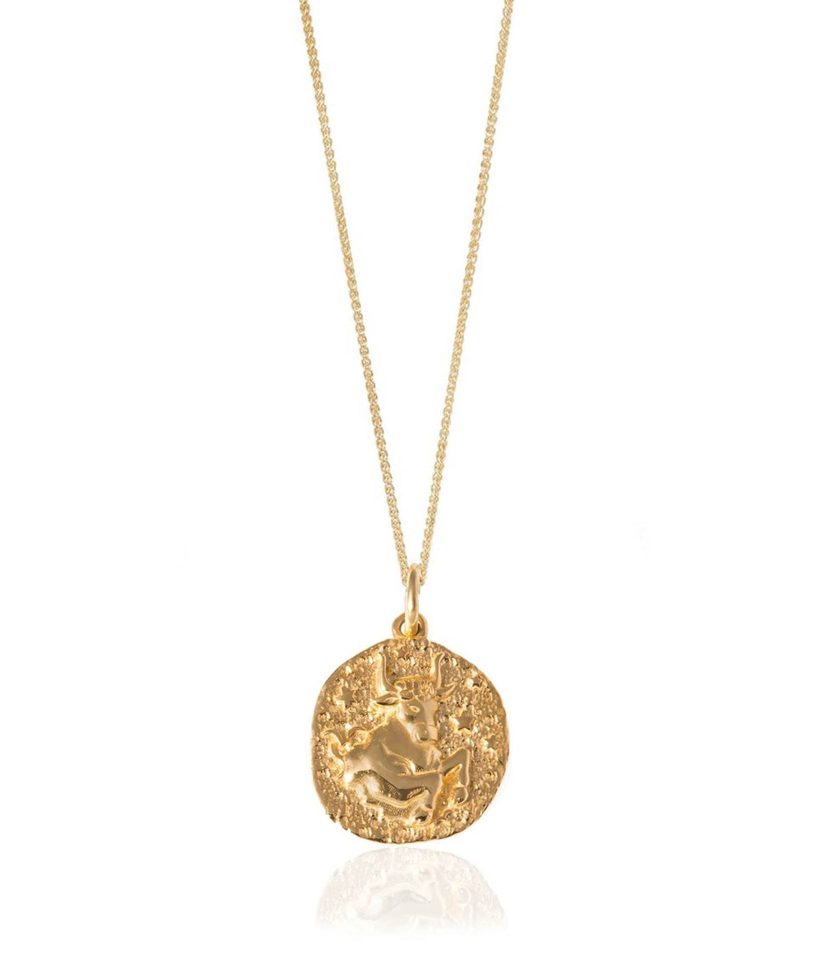 Hermina Athens | Taurus Gold-plated Silver Thin Necklace