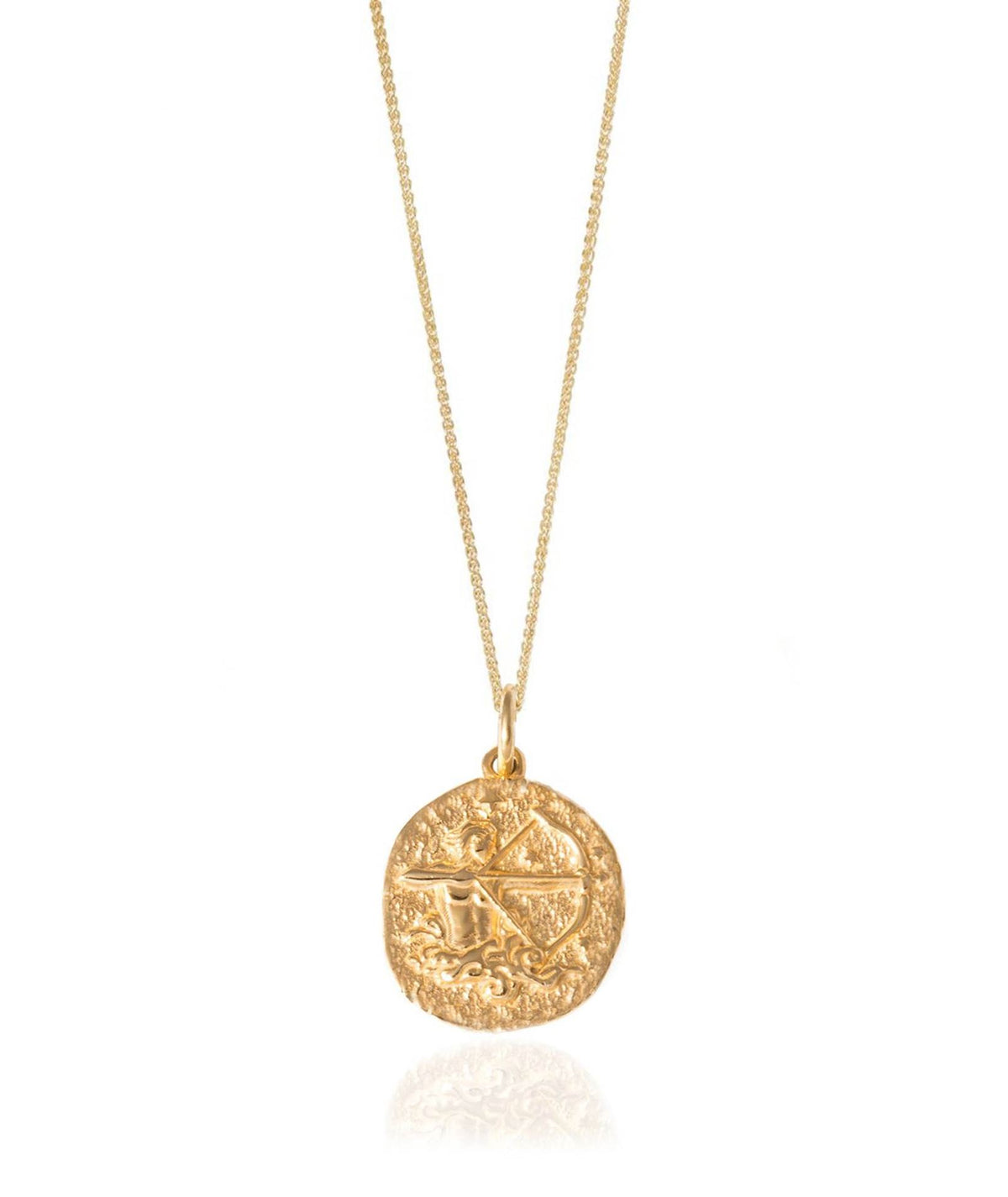 Hermina Athens | Sagittarius Gold-plated Silver Thin Necklace
