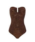 Holyday | Brown Tortuga Marni Strapless Swimsuit