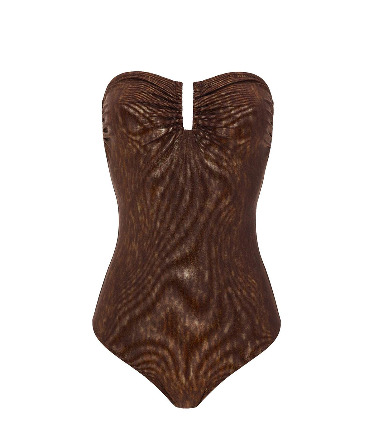 Holyday | Brown Tortuga Marni Strapless Swimsuit