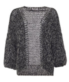 Mariquita Elegant Yarns | Black Gold Lurex Knitted Cardigan