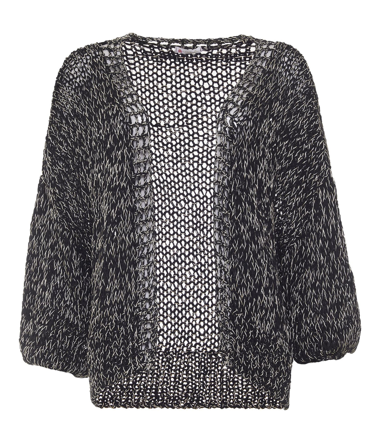 Mariquita Elegant Yarns | Black Gold Lurex Knitted Cardigan