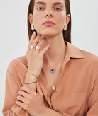 Lito | Rose Gold Russe Grand Bleu Diamond Necklace Lito