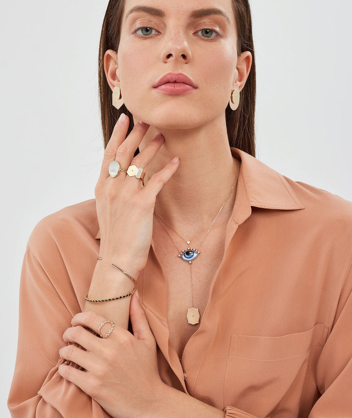 Lito | Rose Gold Russe Grand Bleu Diamond Necklace Lito