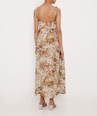 Evi Grintela | Ivory multi printed linen Zeina midi dress