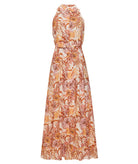 Evi Grintela | Orange floral linen Ava dress