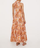 Evi Grintela | Orange floral linen Ava dress