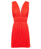 Elena Makri | Coral silk tulle Vereniki mini dress